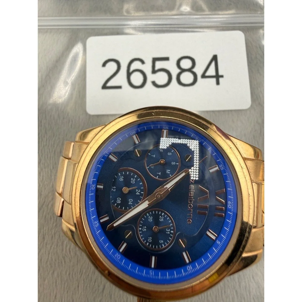 Vintage Men's Liz Claiborne Watch Gold Tone NONWORKING
